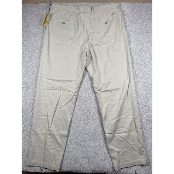 NEW‎ Tommy Bahama Pants Men's 40X34 Beige Cotton Tencel Slacks Curtis Vacation - Picture 4 of 4